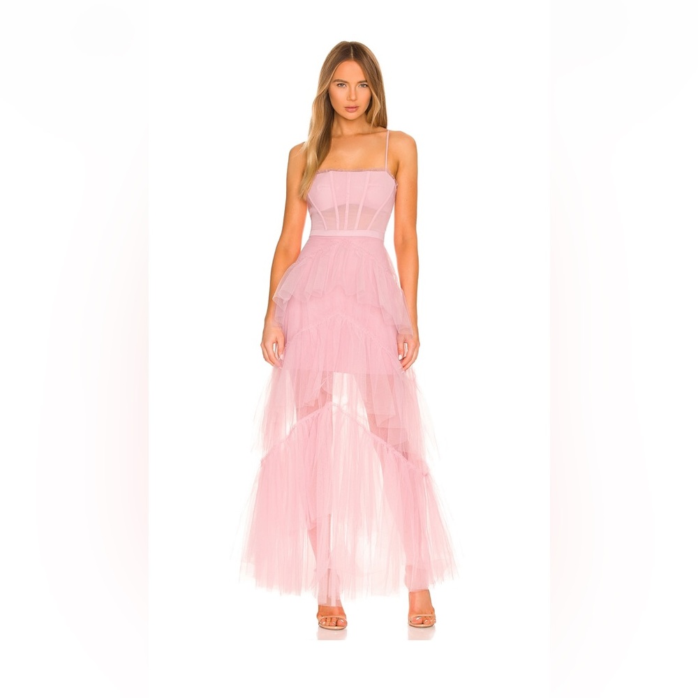 BCBGMAXAZRIA Corset Tulle Gown - worn once